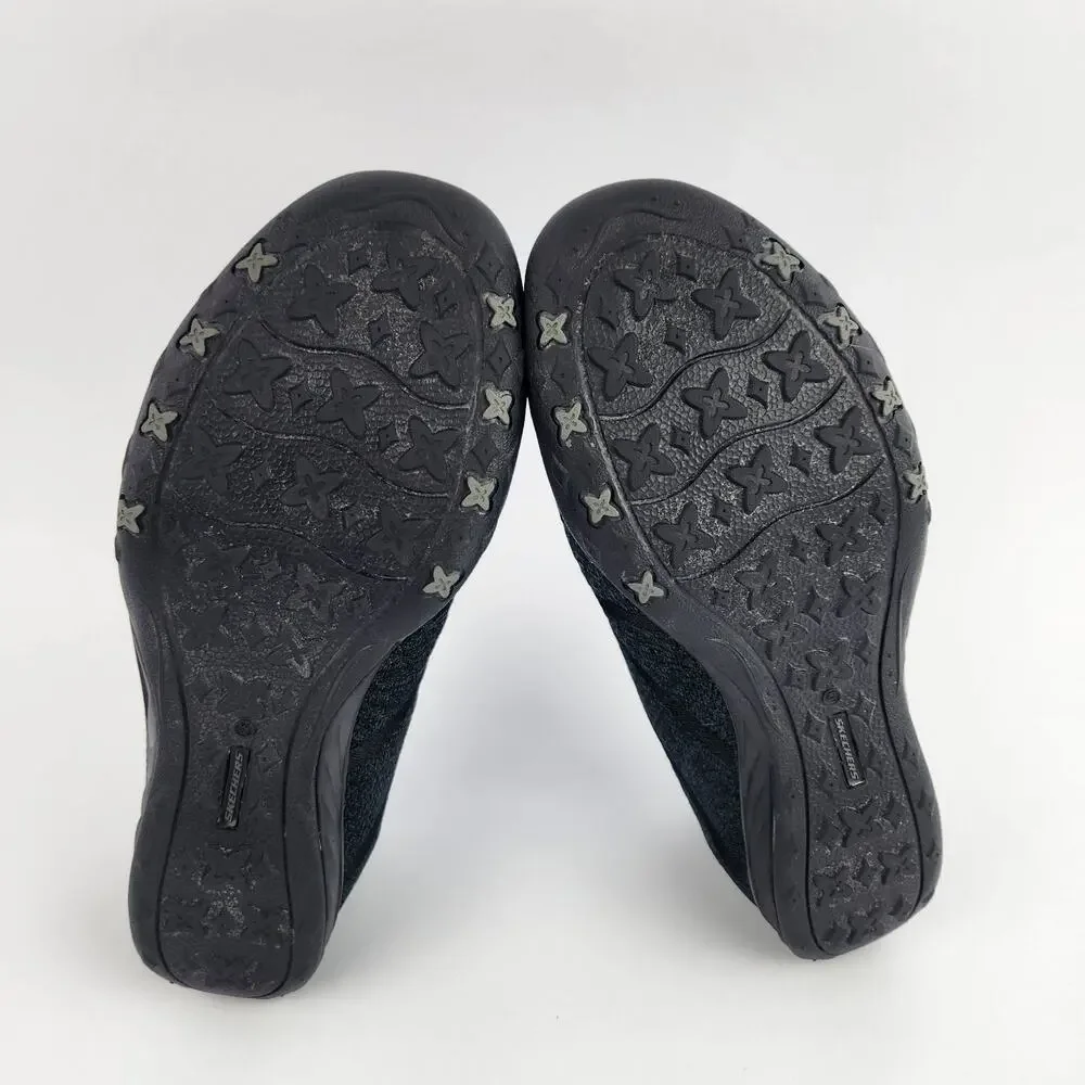 Skechers Relaxed Fit Air-Cooled Memory Foam Black Running Shoes 23028 US 8.5 B#1
